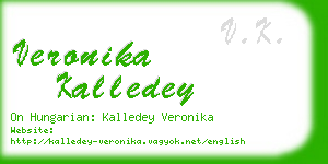 veronika kalledey business card